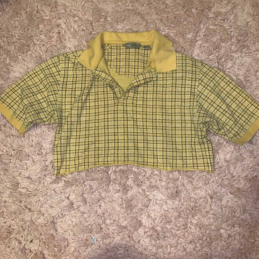 vintage cropped polo shirt